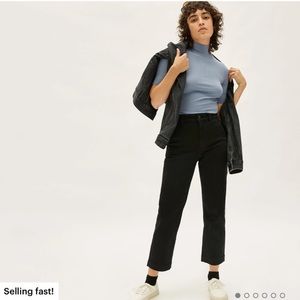 Everlane Straight Leg Crop in Black size 0
